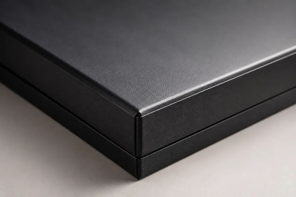 Anti-scuff lamination sample on printed paperboard