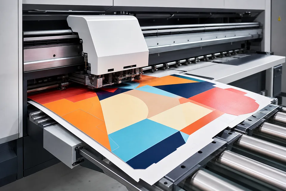Digital printing process for colorful packaging sheets