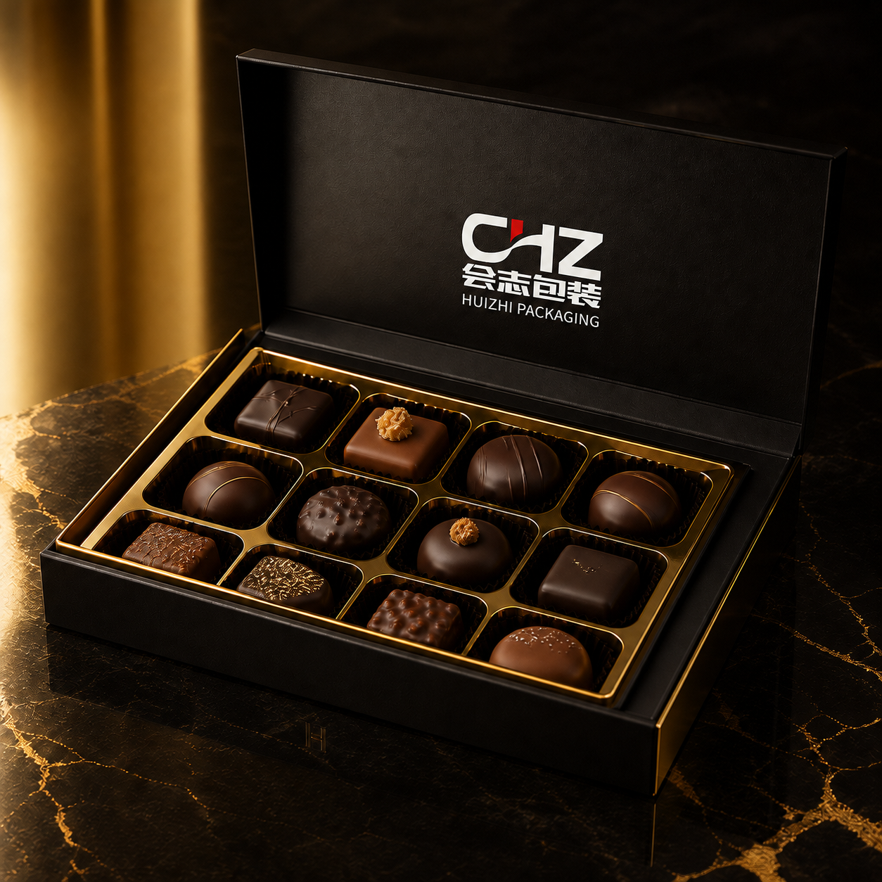 Black Gold Praline Box