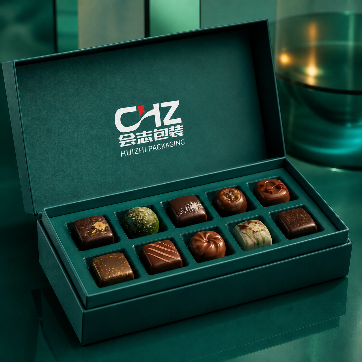 Teal Candy Rigid Box