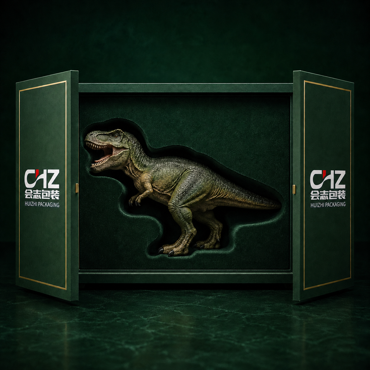 Emerald Dinosaur Display Box