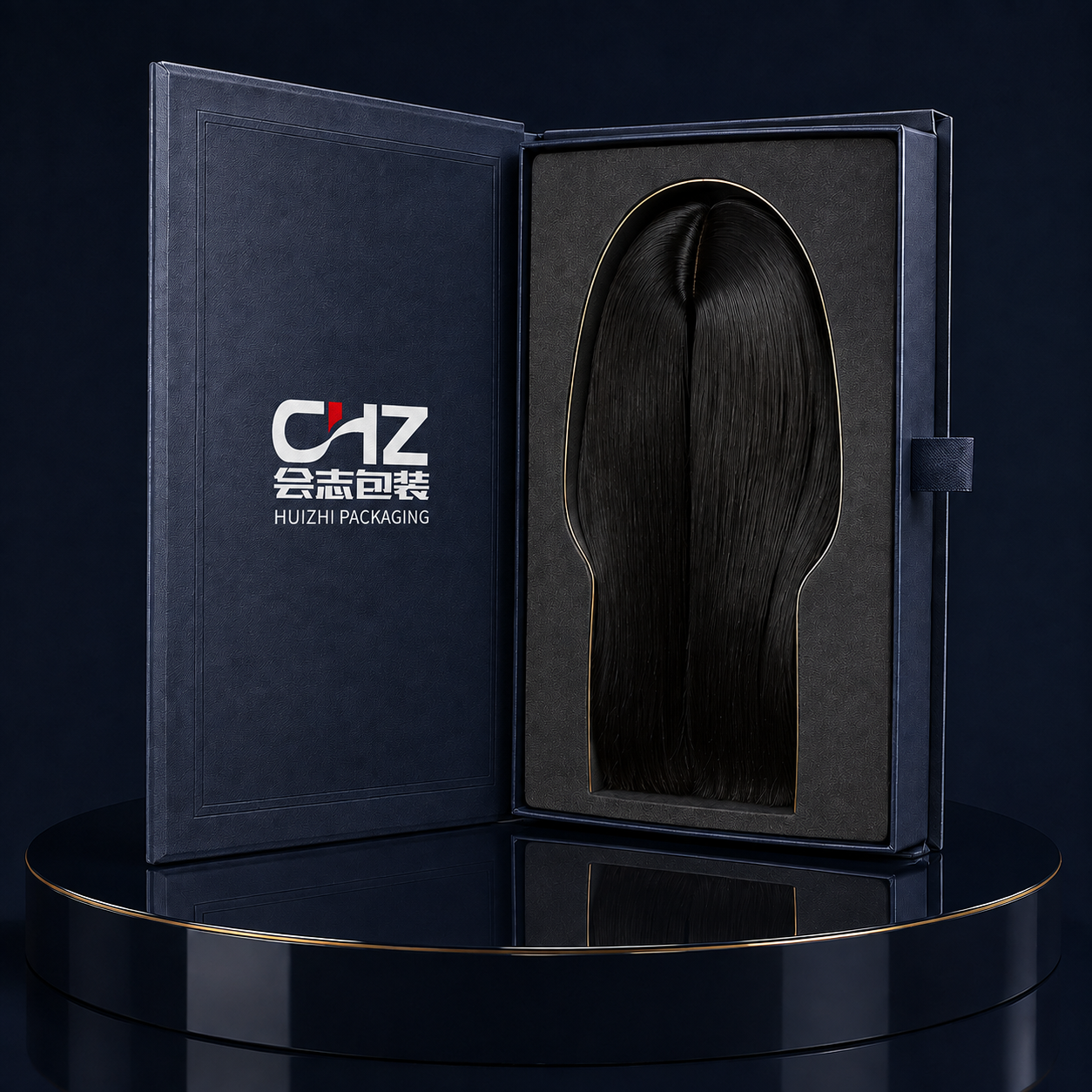Straight Wig Book-Style Box